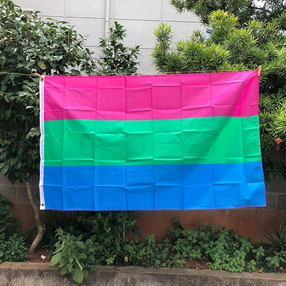 Z-ONE FLAG Rainbow Flag 90x150cm LGBT genderqueer Genderfluid Gender fluid pride Flag polyester hanging banner for decoration Quick Pick Grocers